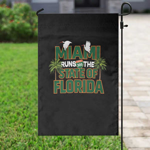 Miami Runs The State of Florida Garden Flag FL Miami Dade County 305 Pride TS10 Print Your Wear