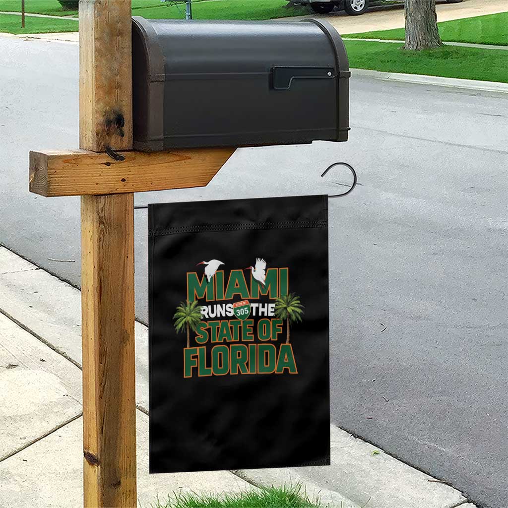 Miami Runs The State of Florida Garden Flag FL Miami Dade County 305 Pride TS10 Print Your Wear