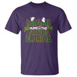 Miami Runs The State of Florida T Shirt FL Miami Dade County 305 Pride TS10 Purple Print Your Wear