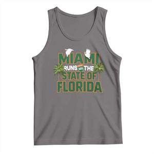 Miami Runs The State of Florida Tank Top FL Miami Dade County 305 Pride TS10 Deep Heather Print Your Wear