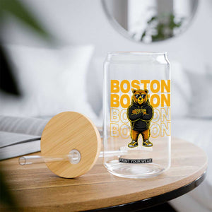 Retro Boston Ice Hockey Glass Can Fear The Bear TS10 Print Your Wear