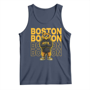 Retro Boston Ice Hockey Tank Top Fear The Bear TS10 Navy Print Your Wear