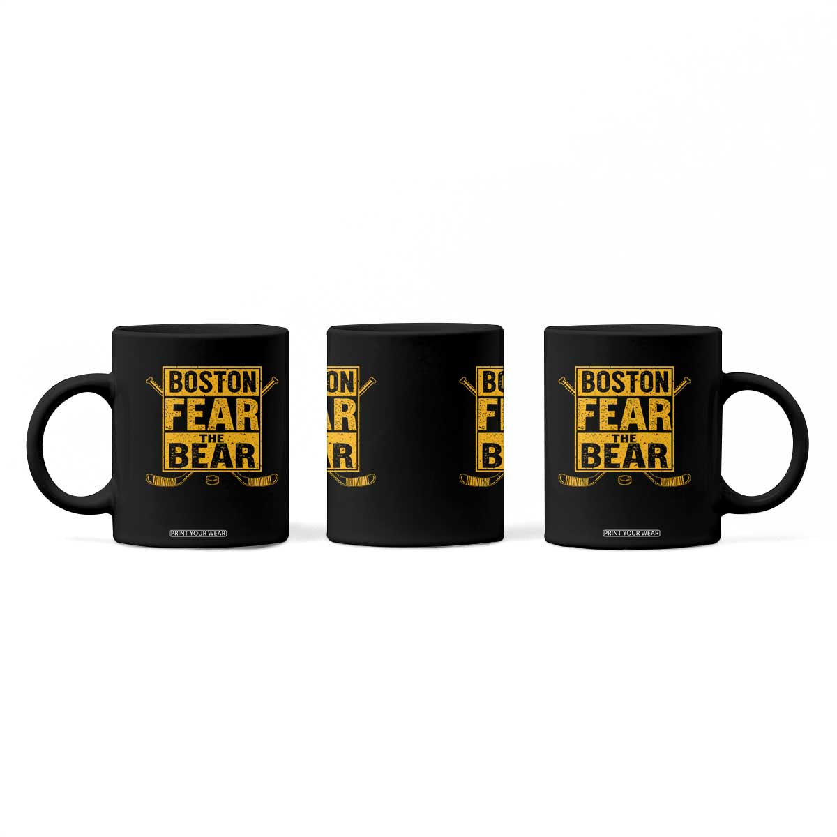 Boston Ice Hockey Coffee Mug Fear The Bear TS10 Print Your Wear