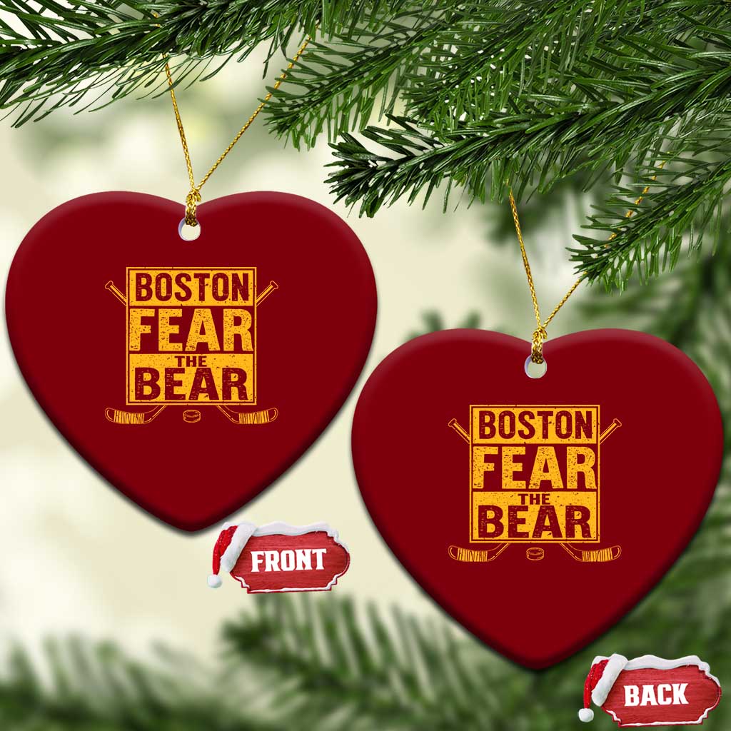 Boston Ice Hockey Ceramic Ornament Fear The Bear TS10 Print Your Wear