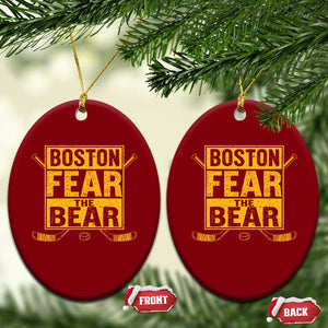 Boston Ice Hockey Ceramic Ornament Fear The Bear TS10 Print Your Wear