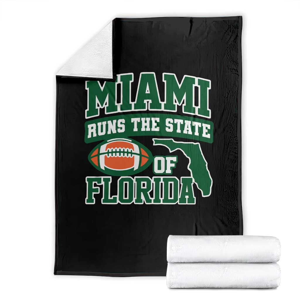 Miami Throw Blanket Runs The State of Florida Dade County 305 Pride TS10 Black Print Your Wear
