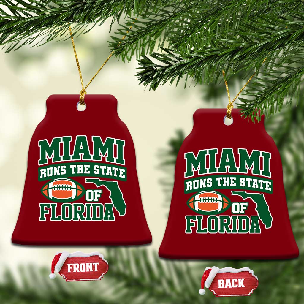 Miami Ceramic Ornament Runs The State of Florida Dade County 305 Pride TS10 Print Your Wear