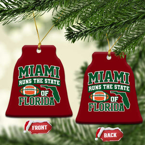 Miami Ceramic Ornament Runs The State of Florida Dade County 305 Pride TS10 Print Your Wear