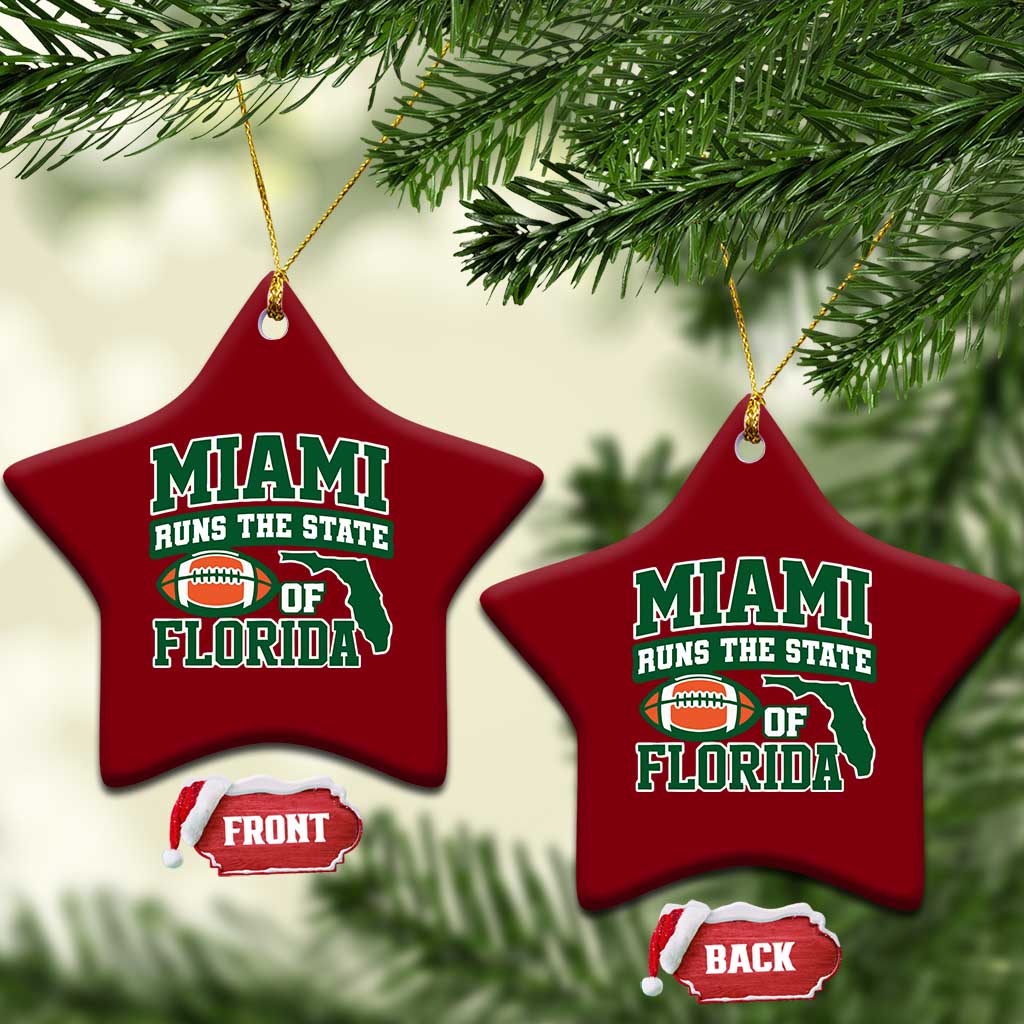Miami Ceramic Ornament Runs The State of Florida Dade County 305 Pride TS10 Print Your Wear