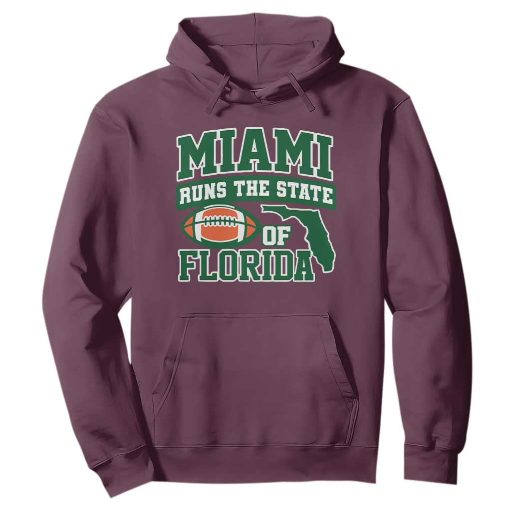 Miami Hoodie Runs The State of Florida Dade County 305 Pride TS10 Maroon Print Your Wear