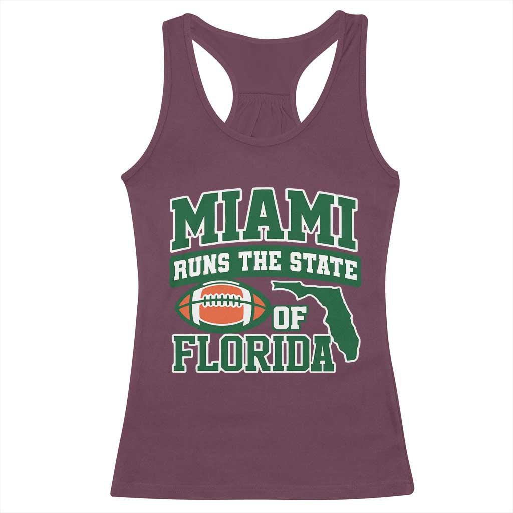 Miami Racerback Tank Top Runs The State of Florida Dade County 305 Pride TS10 Maroon Print Your Wear