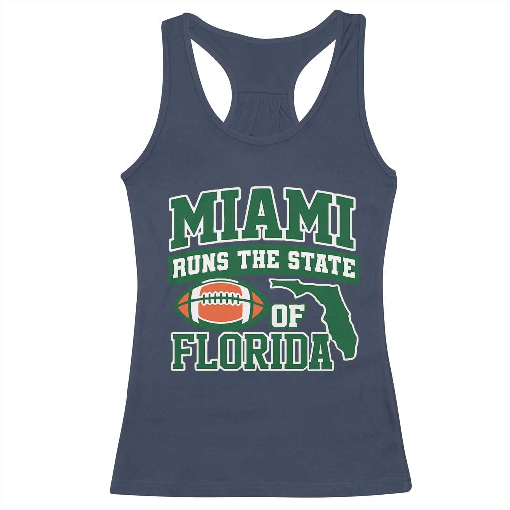 Miami Racerback Tank Top Runs The State of Florida Dade County 305 Pride TS10 Navy Print Your Wear