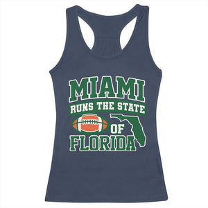 Miami Racerback Tank Top Runs The State of Florida Dade County 305 Pride TS10 Navy Print Your Wear