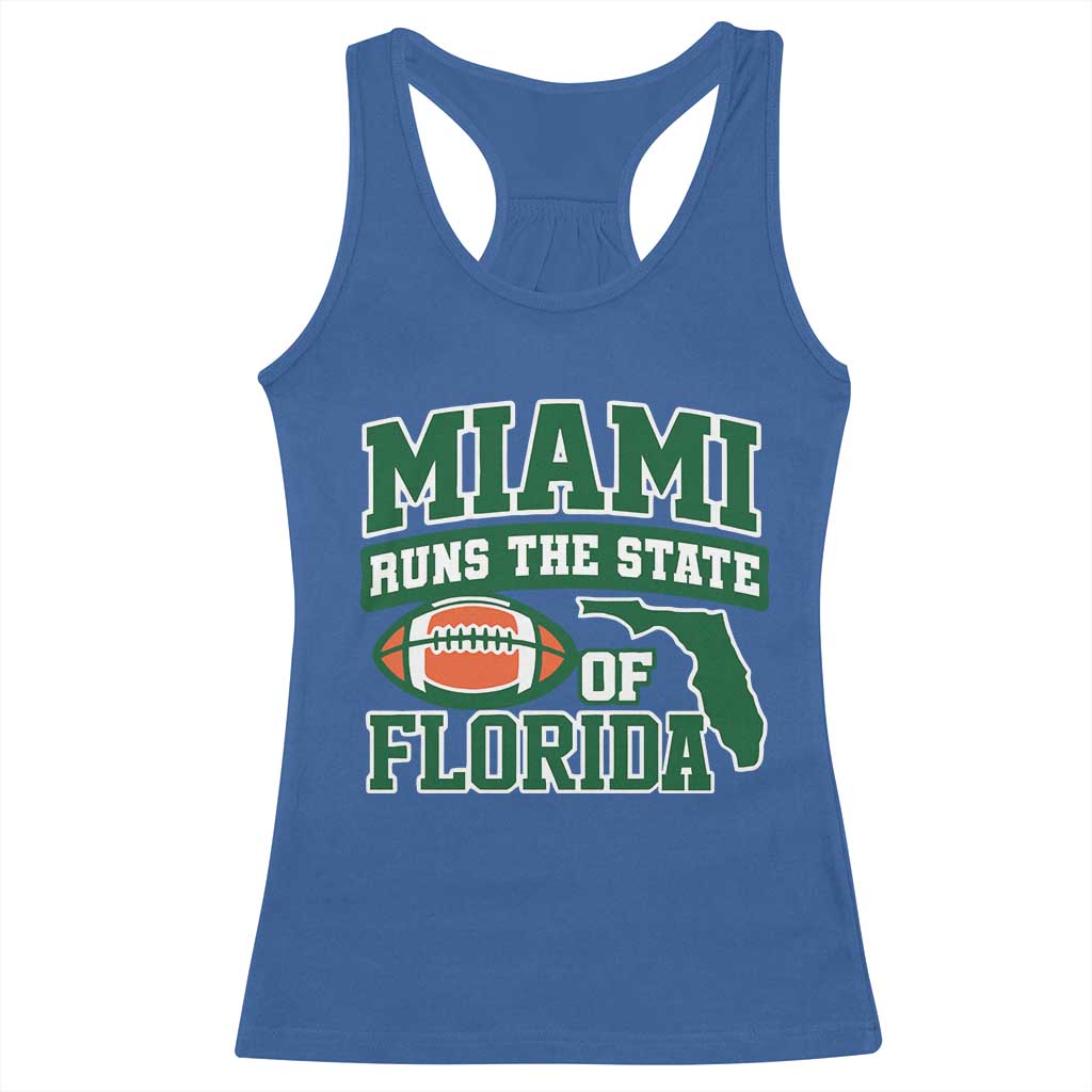Miami Racerback Tank Top Runs The State of Florida Dade County 305 Pride TS10 Royal Blue Print Your Wear