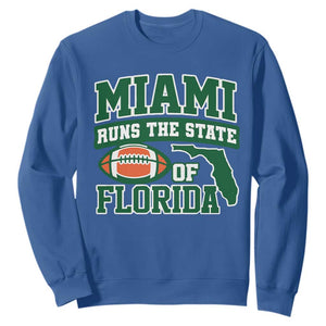 Miami Sweatshirt Runs The State of Florida Dade County 305 Pride TS10 Royal Blue Print Your Wear