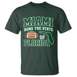 Miami T Shirt Runs The State of Florida Dade County 305 Pride TS10 Dark Forest Green Print Your Wear