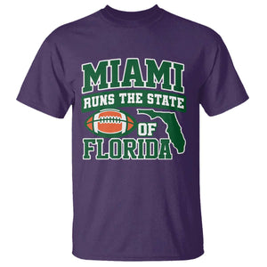Miami T Shirt Runs The State of Florida Dade County 305 Pride TS10 Purple Print Your Wear