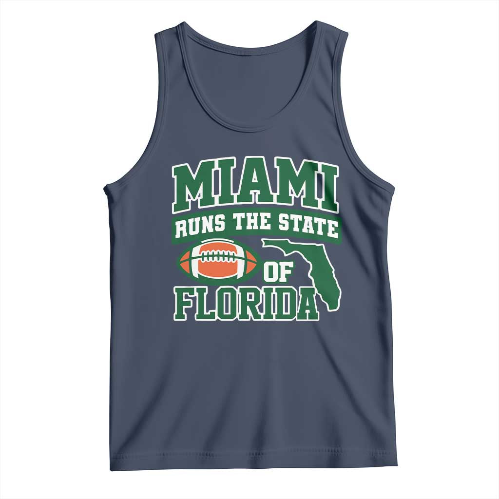 Miami Tank Top Runs The State of Florida Dade County 305 Pride TS10 Navy Print Your Wear