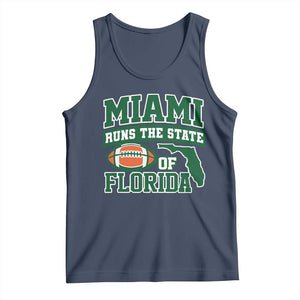 Miami Tank Top Runs The State of Florida Dade County 305 Pride TS10 Navy Print Your Wear