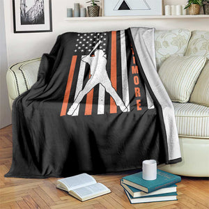 Baltimore Sport Baseball Fans Throw Blanket Cool Distressed US Flag Maryland TS10 Print Your Wear