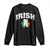 Irish Long Sleeve Shirt Vintage St Patricks Day Ireland Flag Shamrock Clover TS10 Black Print Your Wear