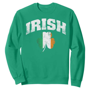 Irish Sweatshirt Vintage St Patricks Day Ireland Flag Shamrock Clover TS10 Irish Green Print Your Wear