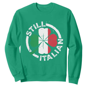 Funny Italian St Patrick's Day Sweatshirt Lucky Shamrock Italy Flag TS10 Irish Green Print Your Wear