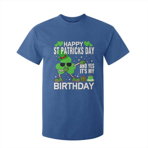 St Patricks Day Birthday T Shirt For Kid Born On Saint Paddys Irish Bday Gift TS10 Royal Blue Print Your Wear