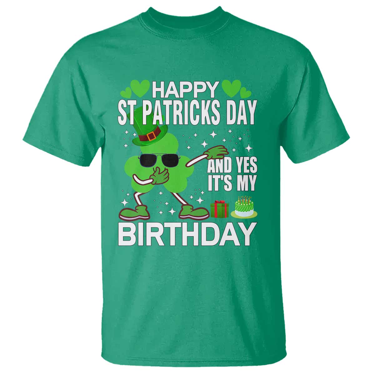 St Patricks Day Birthday T Shirt Born On Saint Paddys Irish Bday Gift TS10 Irish Green Print Your Wear