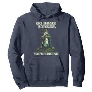 Funny St. Patrick's Day Hoodie Go Home Snakes, You're Drunk TS10 Navy Print Your Wear