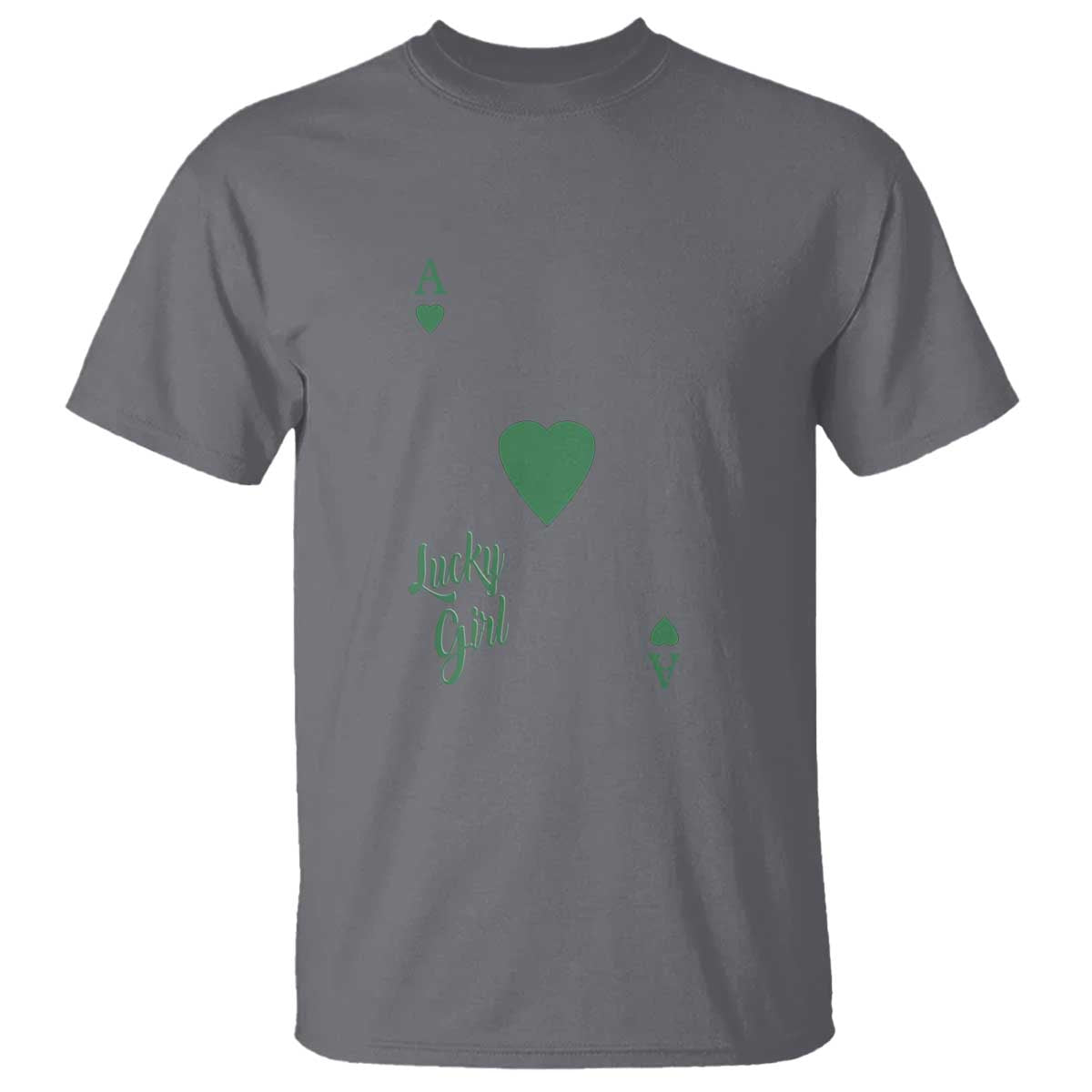 St Patricks Day Irish Lucky Girl T Shirt TS10 Charcoal Print Your Wear