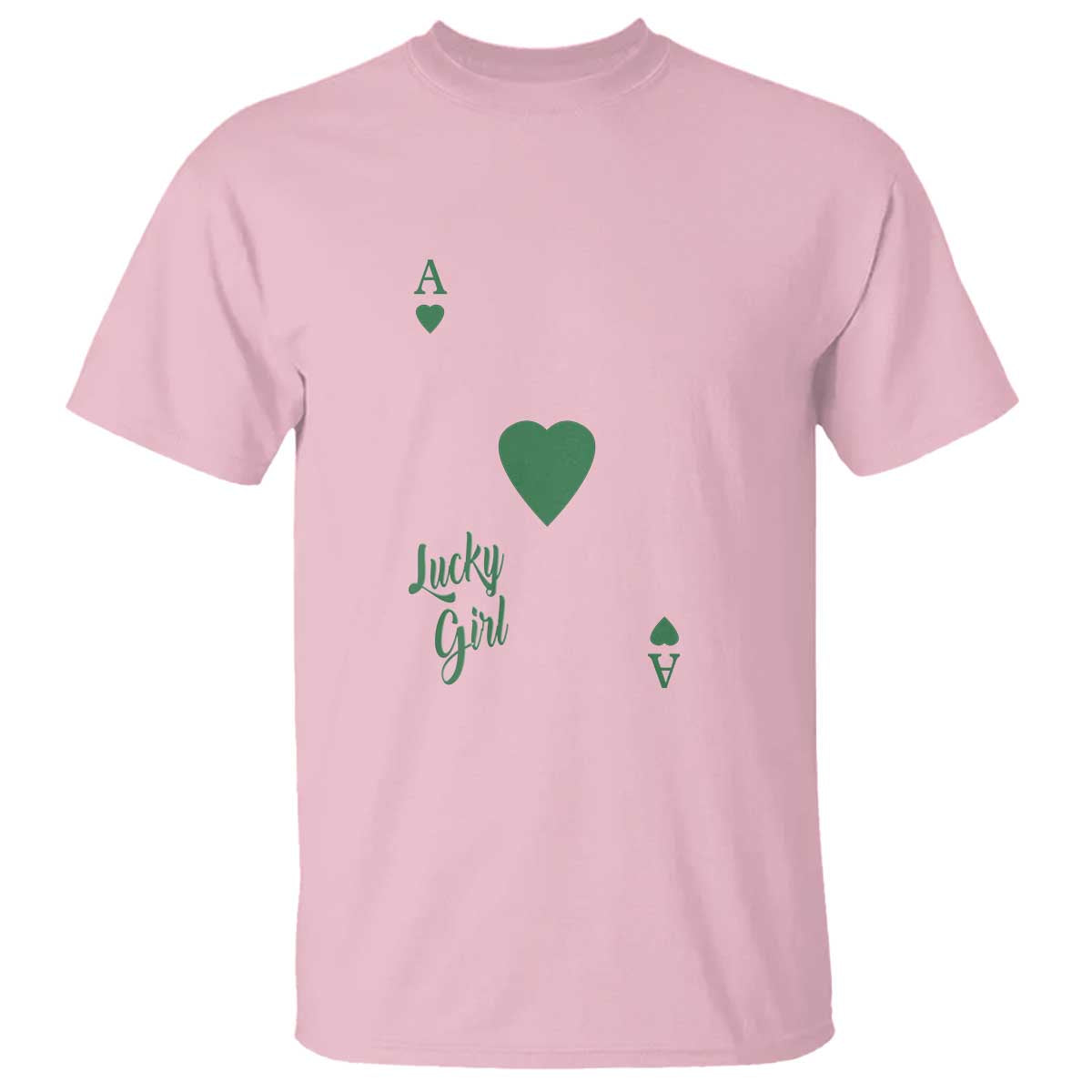 St Patricks Day Irish Lucky Girl T Shirt TS10 Light Pink Print Your Wear