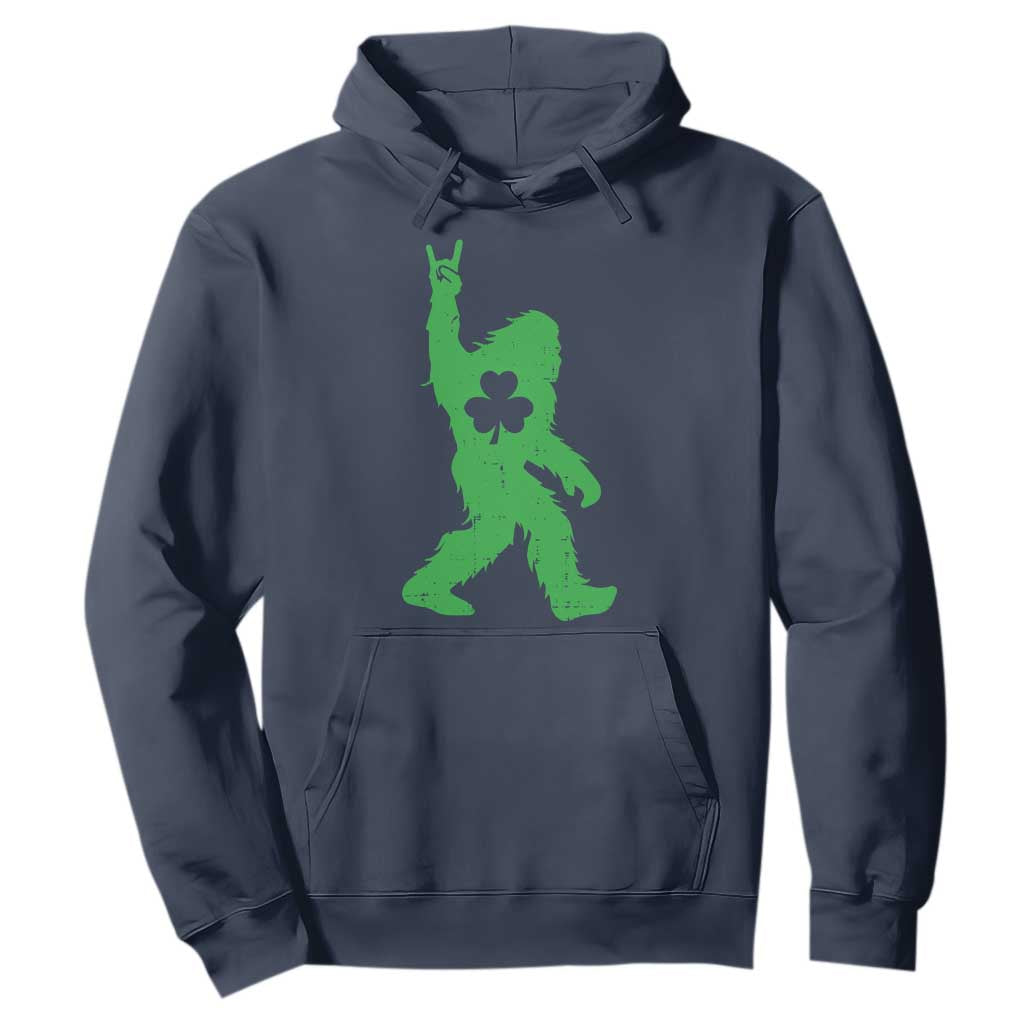 St Patricks Day Bigfoot Hoodie Irish Sasquatch Shamrock TS10 Navy Print Your Wear