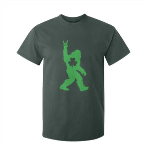 St Patricks Day Bigfoot T Shirt For Kid Irish Sasquatch Shamrock TS10 Dark Forest Green Print Your Wear