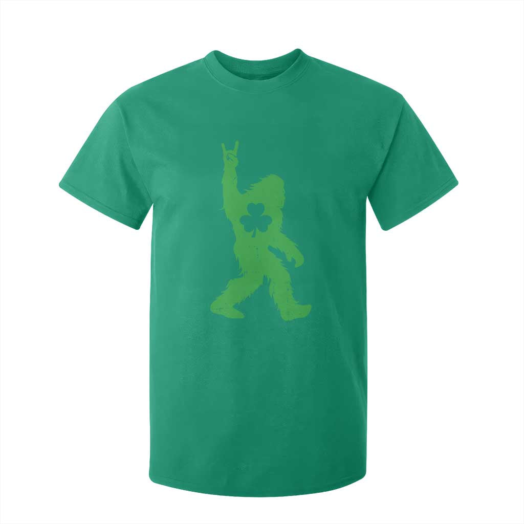 St Patricks Day Bigfoot T Shirt For Kid Irish Sasquatch Shamrock TS10 Irish Green Print Your Wear