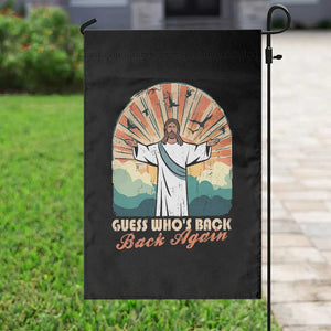 Funny Christian Easter Garden Flag Guess Whos Back Jesus Religious TS10 Print Your Wear