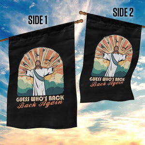 Funny Christian Easter Garden Flag Guess Whos Back Jesus Religious TS10 Print Your Wear