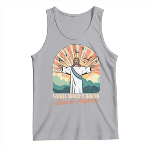 Funny Christian Easter Tank Top Guess Whos Back Jesus Religious TS10 Athletic Heather Print Your Wear