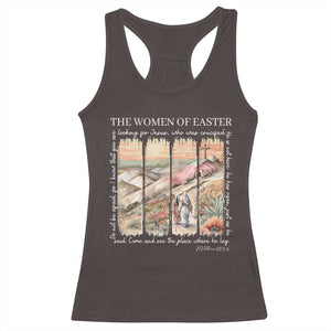 Easter Religious Racerback Tank Top Women of Easter He is Risen TS10 Dark Chocolate Print Your Wear