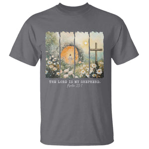 Lord Is My Shepherd T Shirt Easter Religious Christian Cross Bible Verse TS10 Charcoal Print Your Wear