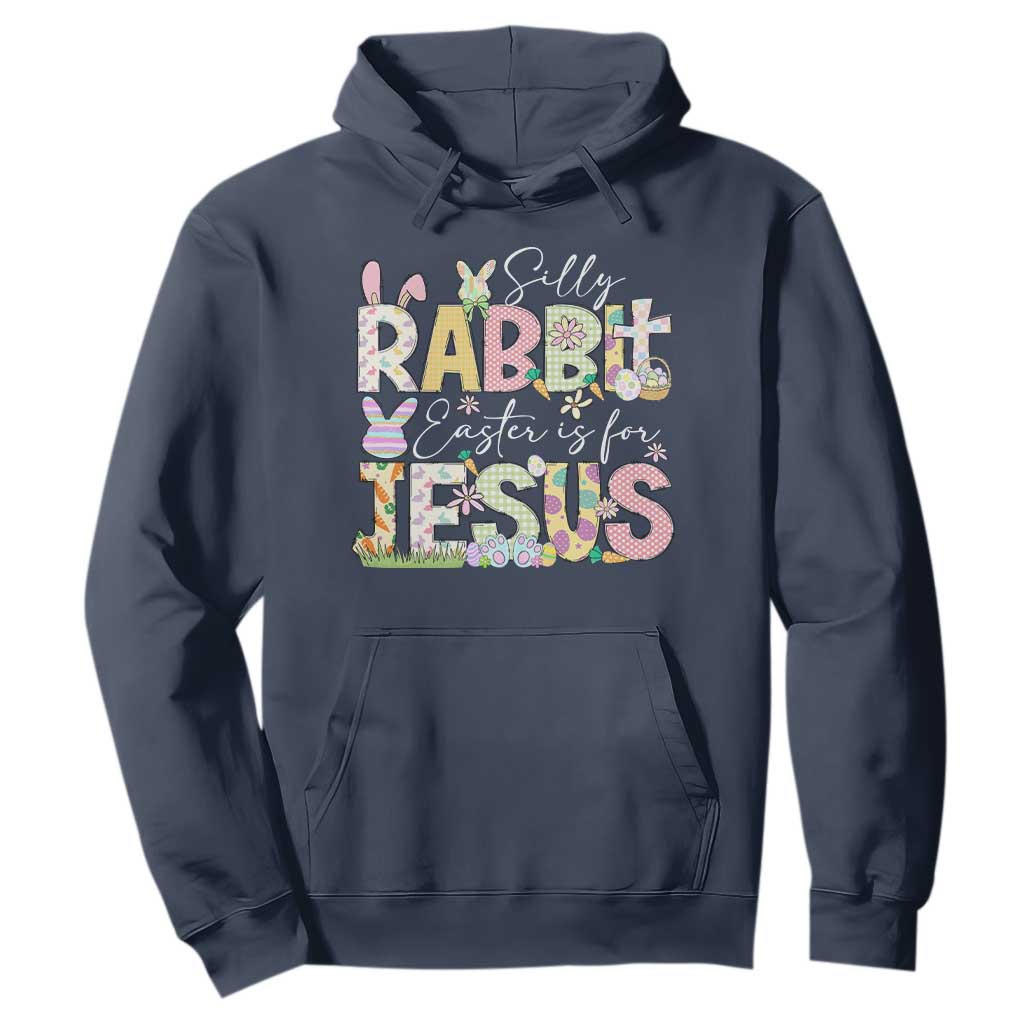 Funny Easter Christian Hoodie Silly Rabbit Easter Is For Jesus TS10 Navy Print Your Wear