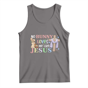 Funny Christian Easter Tank Top No Bunny Loves Me Like Jesus TS10 Deep Heather Print Your Wear