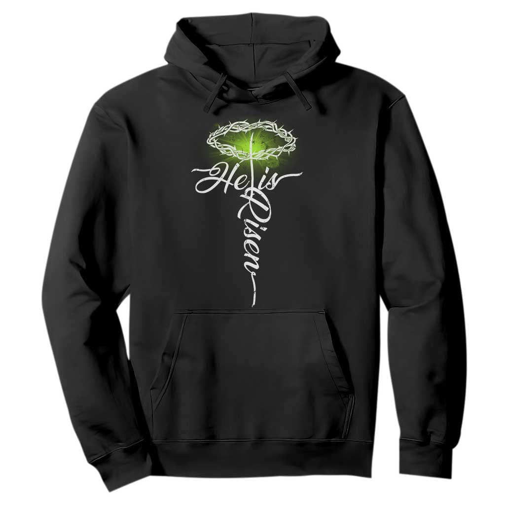 He Is Risen Hoodie Cross Jesus Religious Easter TS10 Black Print Your Wear