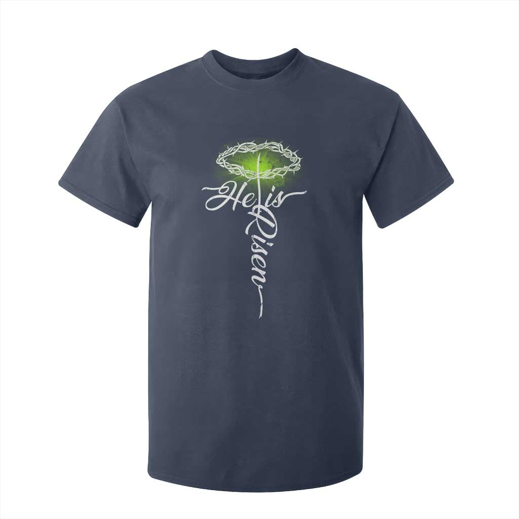 He Is Risen T Shirt For Kid Cross Jesus Religious Easter TS10 Navy Print Your Wear