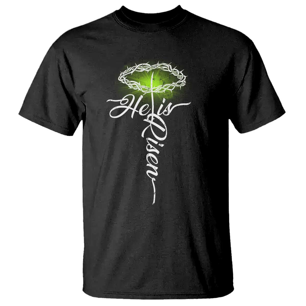 He Is Risen T Shirt Cross Jesus Religious Easter TS10 Black Print Your Wear