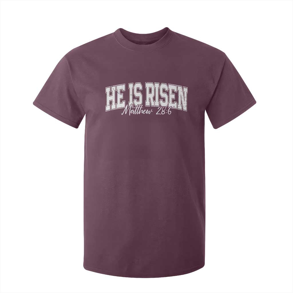 He Is Risen T Shirt For Kid Easter Day Christian Jesus Religious Gift TS10 Maroon Print Your Wear