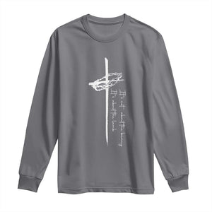 Easter Cross Long Sleeve Shirt Its Not About The Bunny About Lamb TS10 Charcoal Print Your Wear