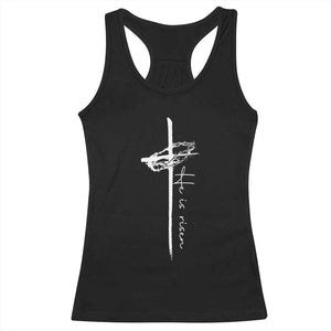 Easter Cross He Is Risen Jesus Christian Racerback Tank Top TS10 Black Print Your Wear