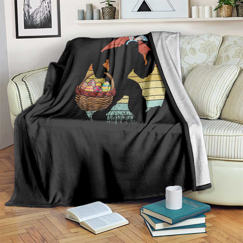 Bigfoot Easter Throw Blanket Bunny Sasquatch Eggs Retro TS10 Print Your Wear