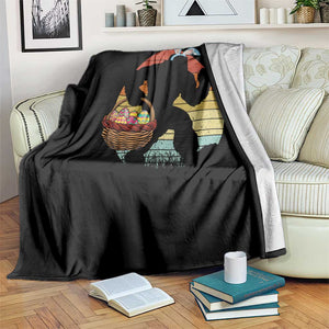 Bigfoot Easter Throw Blanket Bunny Sasquatch Eggs Retro TS10 Print Your Wear